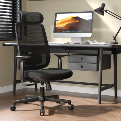 ErgoSift Ergonomic Mesh Office Chair With Lumbar Support, Adjustable Headrest, Armrest, Seat Depth And Tilt