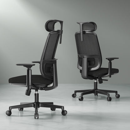 ErgoSift Ergonomic Mesh Office Chair With Lumbar Support, Adjustable Headrest, Armrest, Seat Depth And Tilt