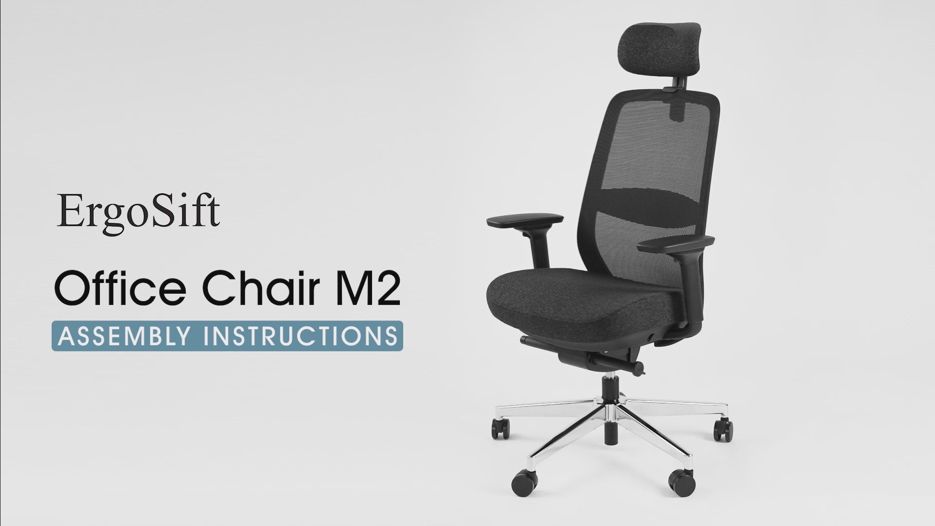 ErgoSift M2 ergonomic office chair with lumbar support featuring adjustable 4D armrests and breathable backrest design.