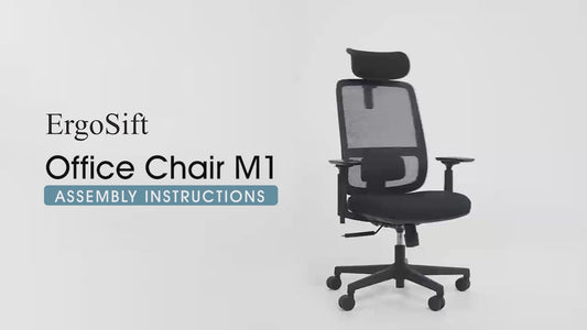 ErgoSift M1 Ergonomic Office Chair with Soft Cushion, Lumbar Spine Support, Seat Slide Function & 3D Adjustable Armrests